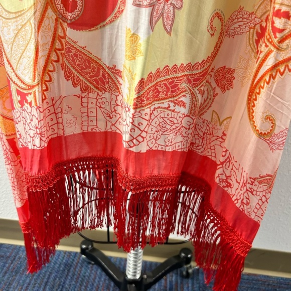 Chico's Warm Multi-Color Paisley Ruana nwt - Picture 7 of 8
